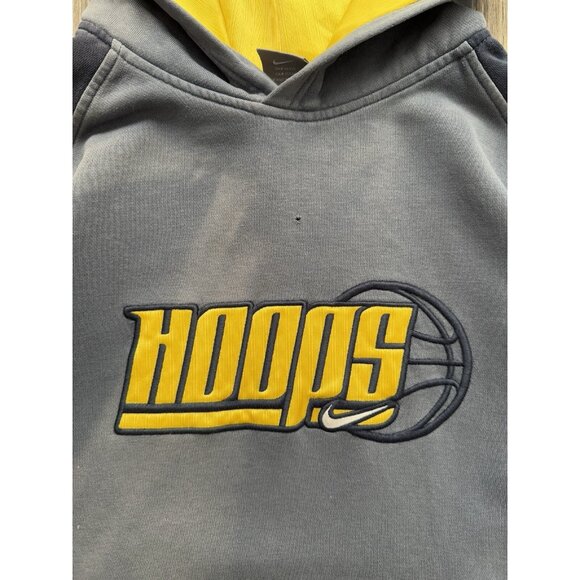 Vintage Y2K Nike Swoosh Hoops Basketball Hoodie Youth XL Faded Hype Streetwear - Picture 4 of 16